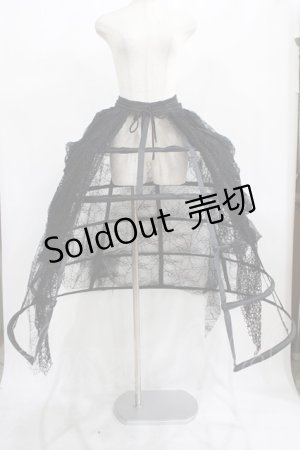 画像: DARK IN LOVE / Rococo style spiderweb tattered birdcage petticoat long skirt M ブラック H-25-02-12-001-PU-SK-KB-ZT020