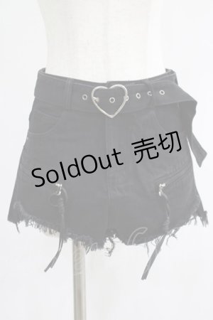 画像: PUNK RAVE / SWEETHEART SHORTS XS ブラック H-25-02-12-037-PU-PA-KB-ZY