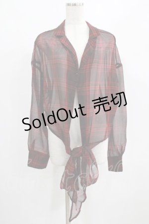 画像: PUNK RAVE / RED TARTAN REBEL SHIRT L-2XL レッド H-25-02-12-044-PU-BL-KB-OS