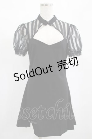 画像: PUNK RAVE / Chinese Style Silk Fan Cheongsam Dress L ブラック H-25-02-12-005-PU-OP-KB-OS