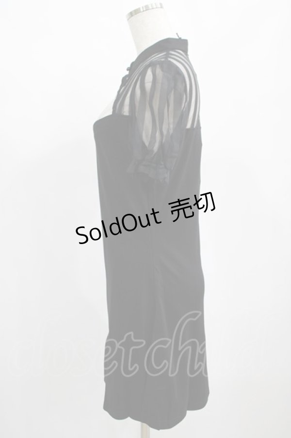 画像2: PUNK RAVE / Chinese Style Silk Fan Cheongsam Dress L ブラック H-25-02-12-005-PU-OP-KB-OS (2)