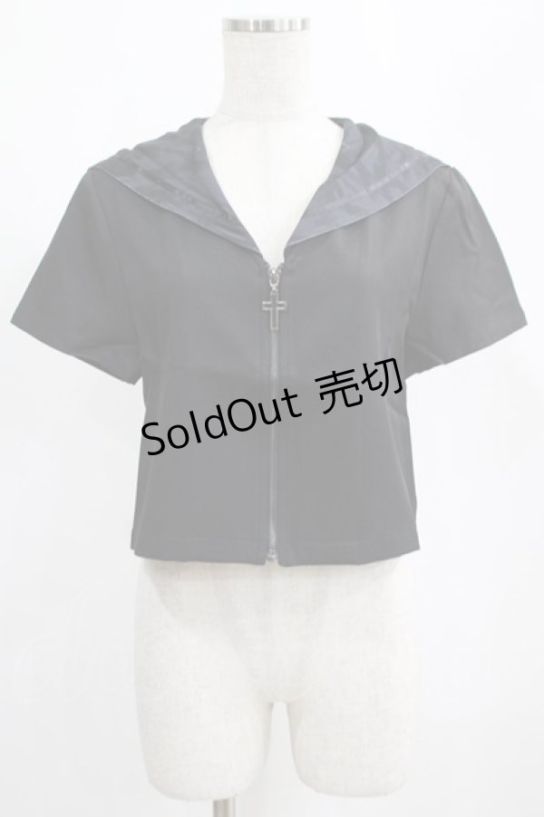 画像1: PUNK RAVE / Chinese Style Silk Fan black sailor collar girl uniform jacket M ブラック H-25-02-12-050-PU-TO-KB-ZY (1)