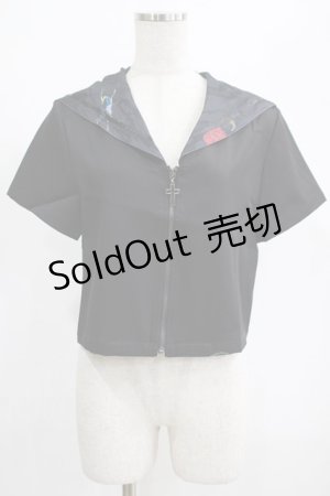 画像: PUNK RAVE / Chinese Style Silk Fan black sailor collar girl uniform jacket L ブラック H-25-02-12-051-PU-TO-KB-ZS
