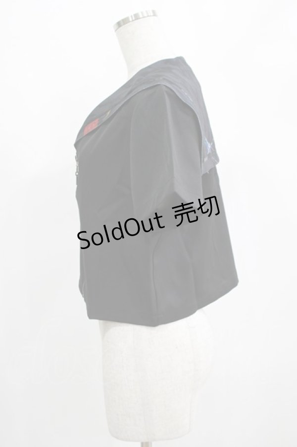 画像2: PUNK RAVE / Chinese Style Silk Fan black sailor collar girl uniform jacket L ブラック H-25-02-12-051-PU-TO-KB-ZS (2)