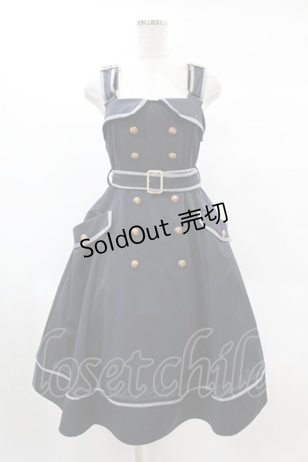 画像1: Amavel / CinemaHeroine Trench ジャンパースカート Free ネイビー H-25-02-12-1035-CA-OP-NS-ZH (1)