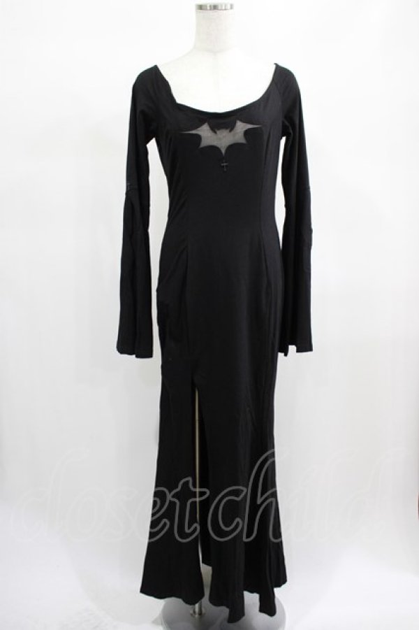 画像1: PUNK RAVE / Gothic Bat Code Dress M-L ブラック H-25-02-13-044-PU-OP-KB-ZI (1)