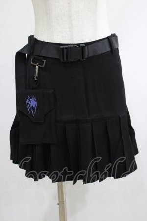 画像: PUNK RAVE / pleated skirt with waist bag S ブラック H-25-02-13-045-PU-SK-KB-ZS