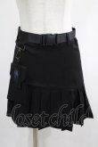 画像1: PUNK RAVE / pleated skirt with waist bag XS ブラック H-25-02-13-046-PU-SK-KB-ZS (1)