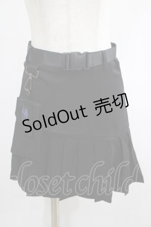画像: PUNK RAVE / pleated skirt with waist bag XS ブラック H-25-02-13-046-PU-SK-KB-ZS