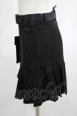 画像2: PUNK RAVE / pleated skirt with waist bag XS ブラック H-25-02-13-046-PU-SK-KB-ZS (2)
