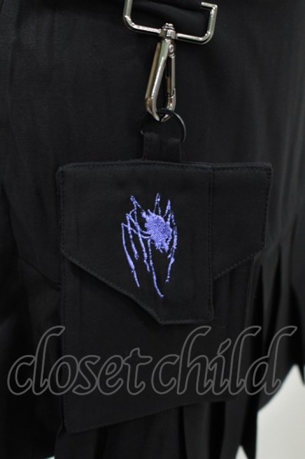 画像4: PUNK RAVE / pleated skirt with waist bag XS ブラック H-25-02-13-046-PU-SK-KB-ZS (4)