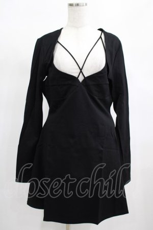 画像: PUNK RAVE / LOCKED CLUB DRESS & BOLERO SET XL-2XL ブラック H-25-02-13-048-PU-OP-KB-ZY