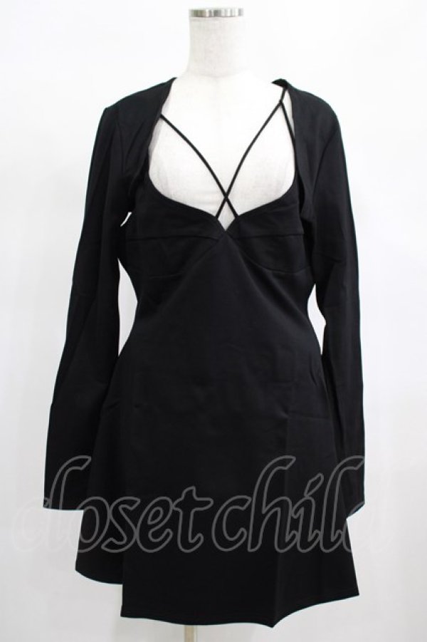 画像1: PUNK RAVE / LOCKED CLUB DRESS & BOLERO SET XL-2XL ブラック H-25-02-13-048-PU-OP-KB-ZY (1)