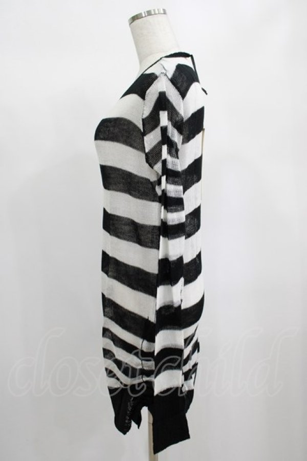 画像2: PUNK RAVE / Insanity striped sweater Free ホワイト H-25-02-13-063-PU-TO-KB-ZT237 (2)