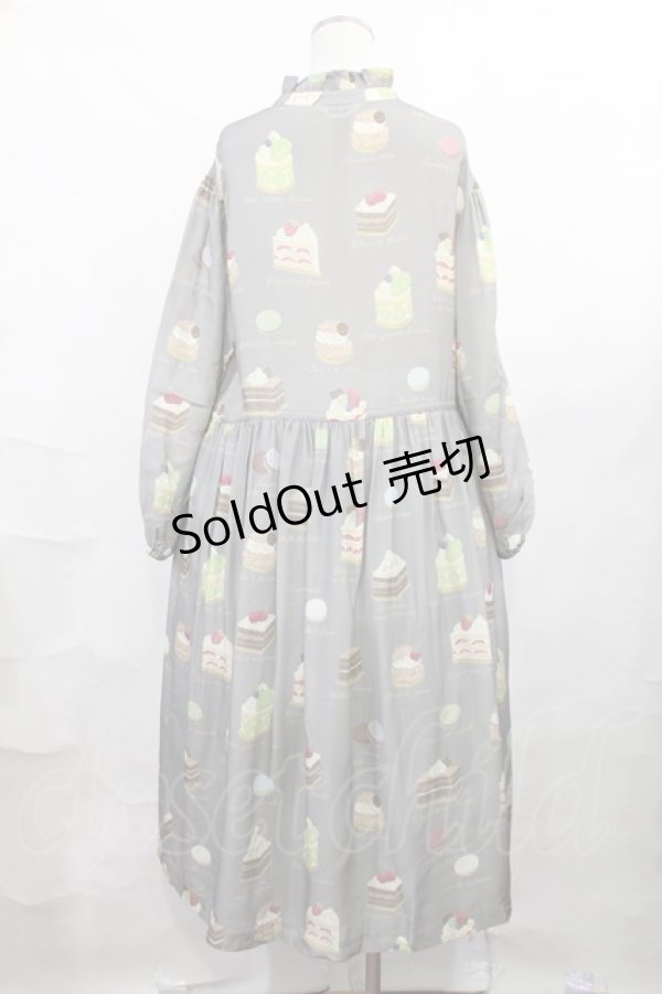 画像3: Jane Marple / Patisserie francaiseギャザードレス M グレー H-25-02-13-1004-JM-OP-KB-ZH (3)