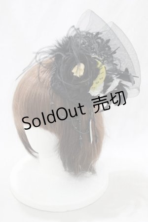 画像: RQ-BL / NightTime fascinatorクリップ  ブラック H-25-02-13-077-GO-AC-KB-ZH