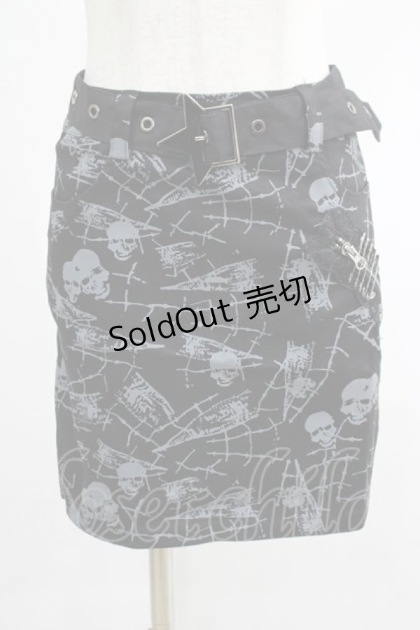 画像1: PUNK RAVE /ULLS SKIRT XS 黒 H-25-02-13-030-PU-SK-KB-ZY (1)