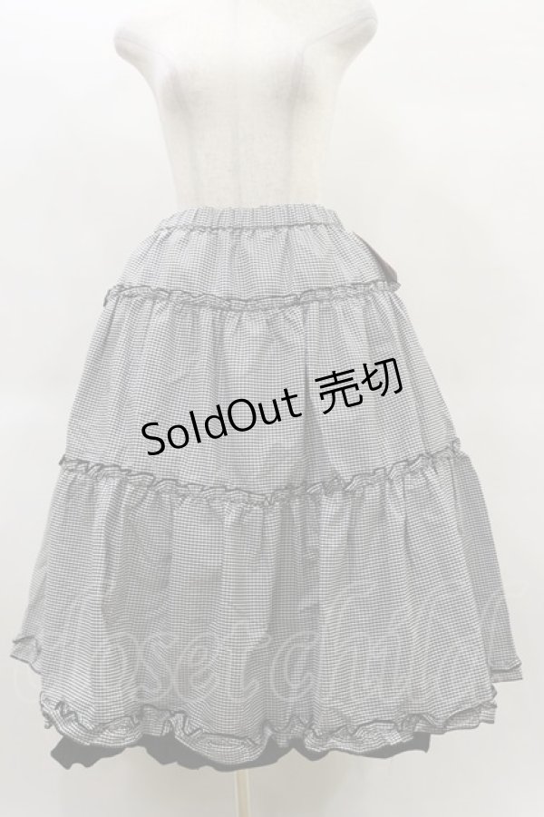 画像1: m petit by misako / NINA'Sコラボスカート 4L ブラック/ブラックギンガム リバーシブル H-25-02-14-066-LO-SK-NS-ZH (1)