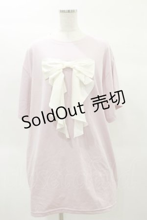 画像: Lovely Tency / 眞白ありすコラボ TTリボンTシャツワンピース LL ピンク H-25-02-14-070-LO-OP-NS-ZH