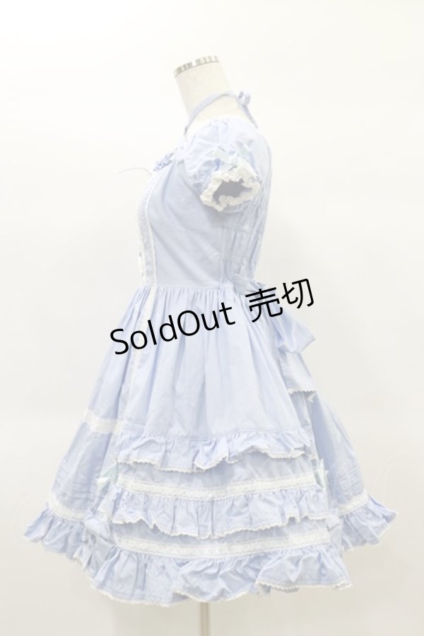 画像3: Angelic Pretty / はしごレースワンピース Free サックス H-25-02-14-078-AP-OP-NS-ZH (3)