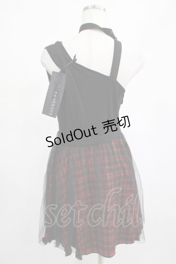 画像2: PUNK RAVE / MIA DRESS M ブラック×レッド H-25-02-14-1010-PU-OP-KB-ZI (2)