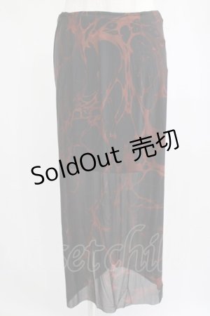 画像: PUNK RAVE /OOD LAVA SKIRT M ブラック×レッド H-25-02-14-1016-PU-SK-KB-ZY