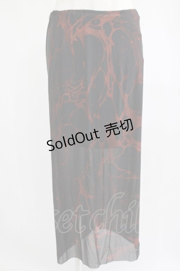 画像1: PUNK RAVE /OOD LAVA SKIRT M ブラック×レッド H-25-02-14-1016-PU-SK-KB-ZY (1)