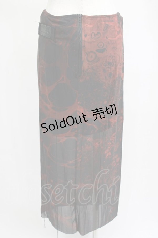画像2: PUNK RAVE /OOD LAVA SKIRT M ブラック×レッド H-25-02-14-1016-PU-SK-KB-ZY (2)