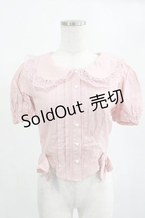 画像: DARK IN LOVE / Pink princess heart button doll collar blouse S ピンク H-25-02-14-1029-PU-BL-KB-ZY