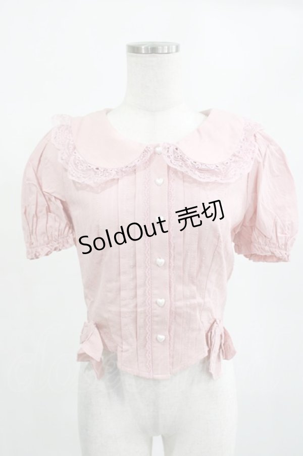 画像1: DARK IN LOVE / Pink princess heart button doll collar blouse S ピンク H-25-02-14-1029-PU-BL-KB-ZY (1)
