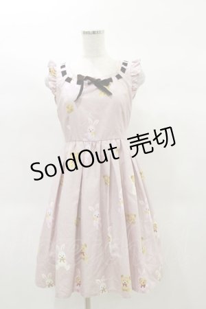 画像: Ank Rouge / ドットぬいぐるみ柄ウエストリボンジャンパースカート M ピンク H-25-02-14-087-CA-OP-NS-ZH