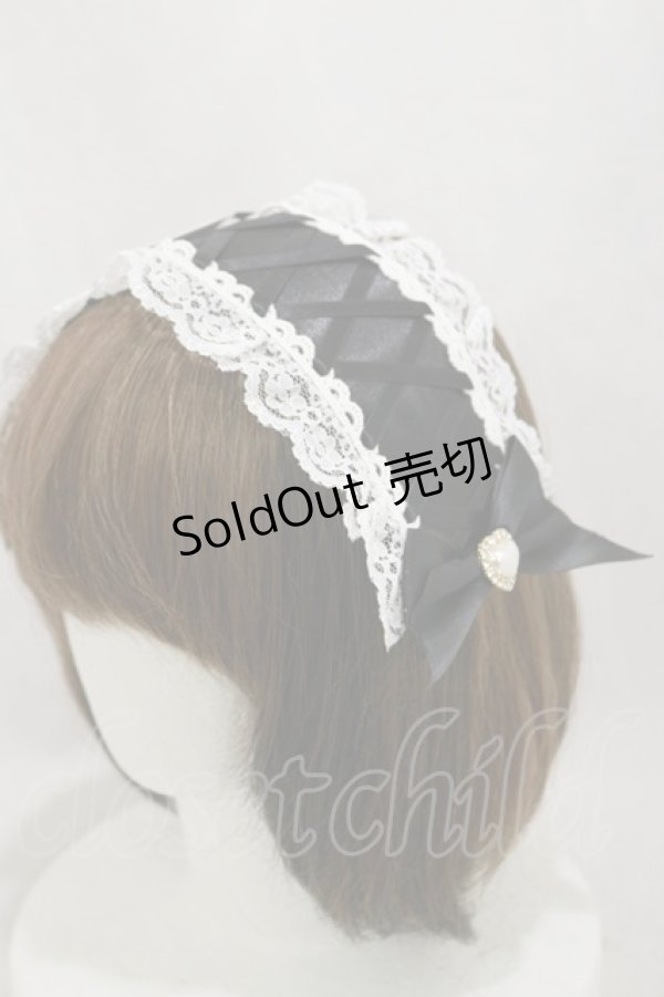 画像1: Princess Melody / ヘッドドレス(クリップ付き)  ブラック H-25-02-14-028-EL-AC-NS-ZH (1)