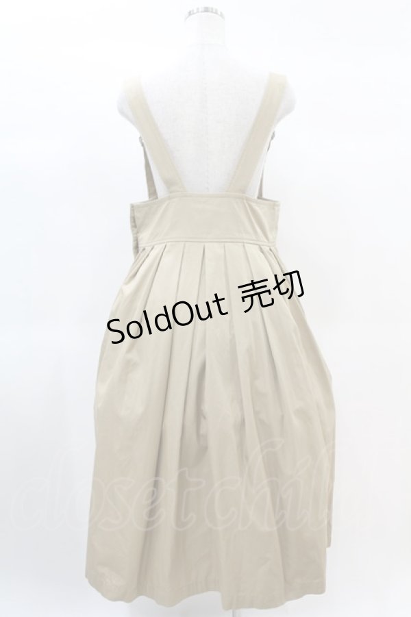 画像2: Jane Marple / コットンギャバジンサスペンダースカート  ベージュ H-25-02-15-1026-JM-SK-KB-ZH (2)