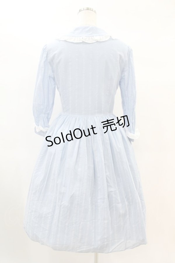 画像2: MILK / フェリシティDress  サックスストライプ H-25-02-15-1029-ML-OP-KB-ZH (2)