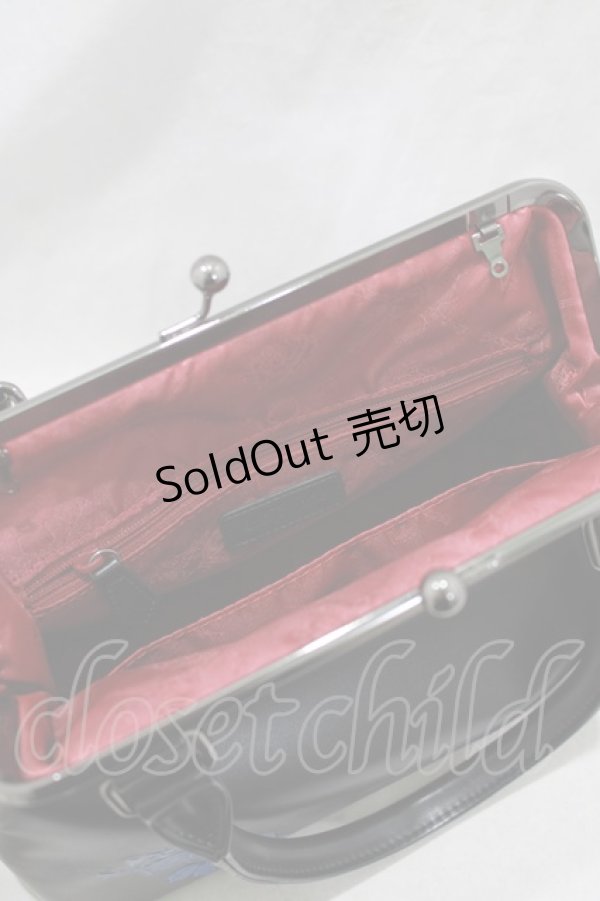 画像3: artherapie / フィセルローズ口金2WAYバッグ  黒×青 H-25-02-15-065-GO-BG-KB-ZH (3)