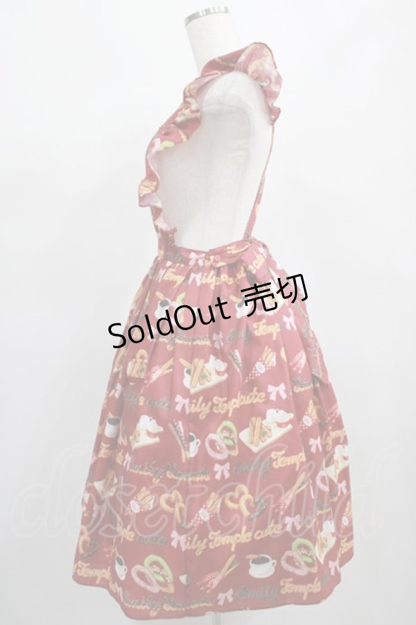 画像2: Emily Temple cute / Churrosエプロン風ワンピース M レッド H-25-02-15-008-ET-SK-KB-ZH (2)