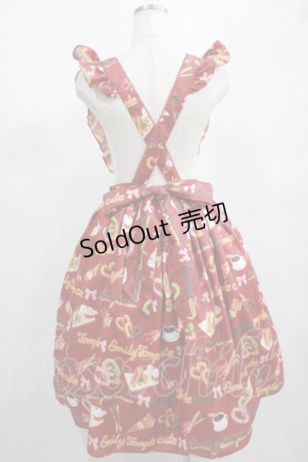 画像3: Emily Temple cute / Churrosエプロン風ワンピース M レッド H-25-02-15-008-ET-SK-KB-ZH (3)