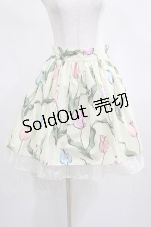 画像: MILK / チューリーロマンススカート  クリームシャーベット H-25-02-15-017-ML-SK-KB-ZH