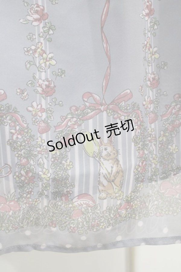 画像4: axes femme POETIQUE / うさぎ柄シフォンワンピース M ラベンダー H-25-02-16-023-AX-OP-NS-ZH (4)