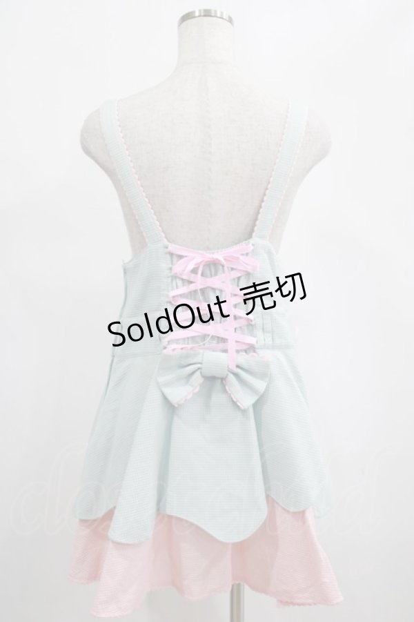 画像3: Angelic Pretty / Sweetワッフルサロペット Free サックス H-25-02-16-033-AP-OP-NS-ZH (3)