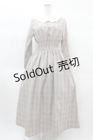 画像: Ank Rouge / フリル衿ロングワンピース M ブラウン H-25-02-16-1035-CA-OP-NS-ZH