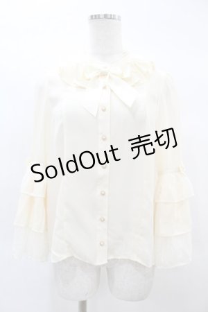 画像: axes femme kawaii / 3段フリル姫袖ブラウス M アイボリー H-25-02-16-1051-AX-BL-NS-ZH