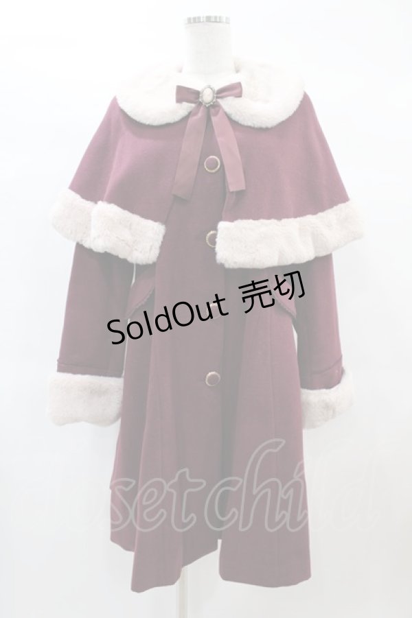 画像1: Amavel / Antique Dollケープロングコート Free ボルドー H-25-02-16-1063-CA-CO-NS-ZH (1)