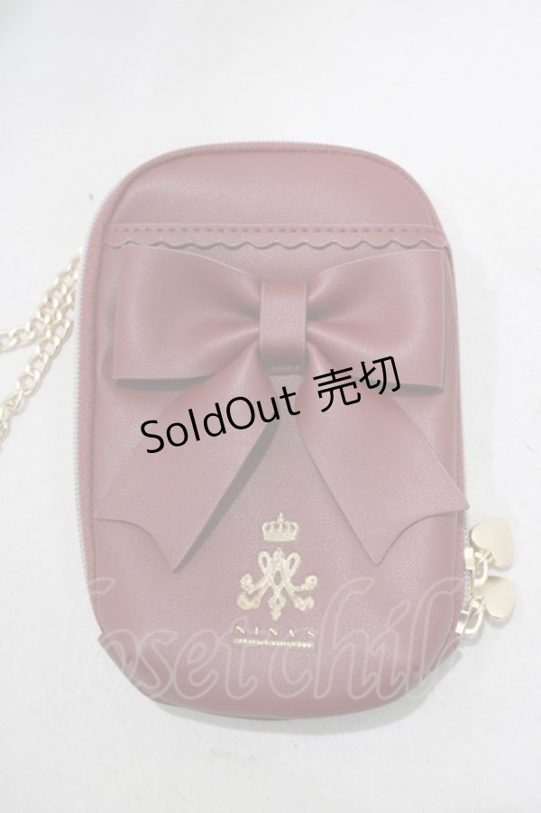 画像2: m petit by misako / NINA’S コラボショルダーバッグ  ワイン H-25-02-16-063-LO-BG-NS-ZH (2)