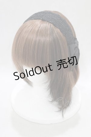 画像: m petit by misako / レースリボンカチューシャ  ブラック H-25-02-16-082-LO-AC-NS-ZH