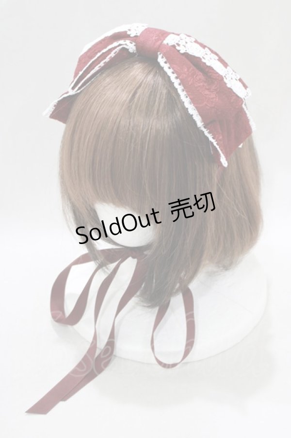 画像1: axes femme kawaii / レディローズヘッドドレス  ボルドー H-25-02-16-083-AX-AC-NS-ZH (1)