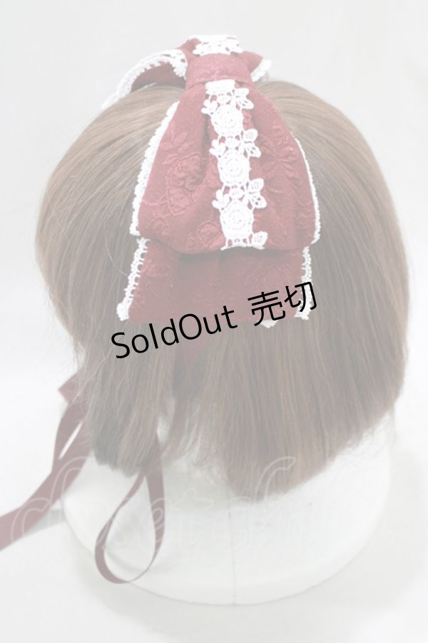 画像2: axes femme kawaii / レディローズヘッドドレス  ボルドー H-25-02-16-083-AX-AC-NS-ZH (2)
