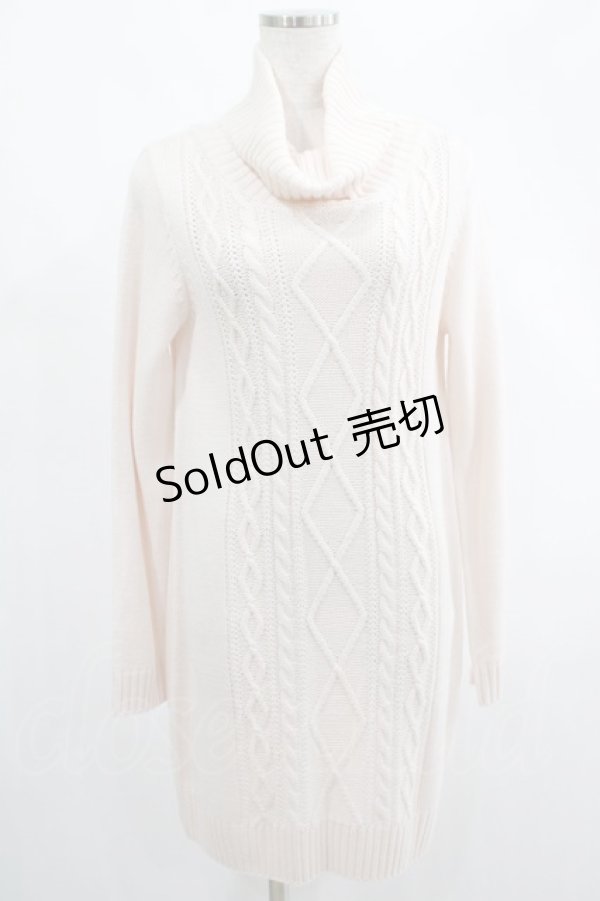 画像1: Ank Rouge / ハイネックニットワンピース M ピンク H-25-02-18-023-CA-OP-NS-ZH (1)