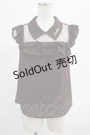 画像: Ank Rouge / lollita刺繍シフォンブラウス M ブラウン H-25-02-18-033-CA-BL-NS-ZH