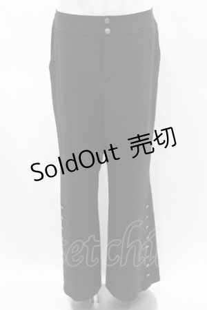 画像: Moi-meme-Moitie / スリットロゴ釦パンツ Man 黒 H-25-02-18-2017-MO-PA-KB-ZH